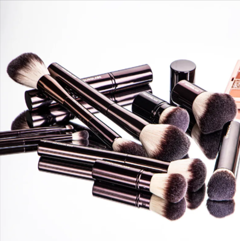 Makeup brush set fan of brushes display