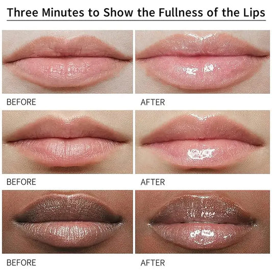 Natural Lip Plumper Set - Serum & Balm for Fullness