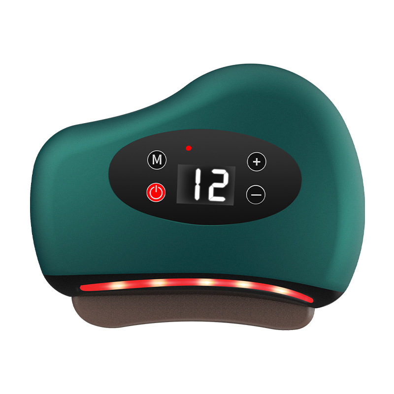 Using electric gua sha device on neck