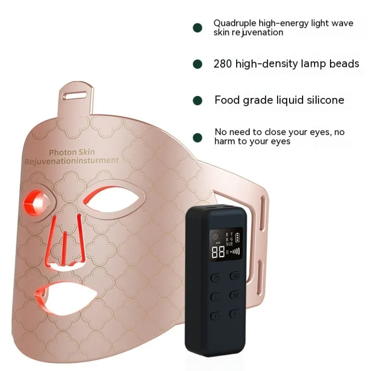 LED phototherapy mask charging and controller