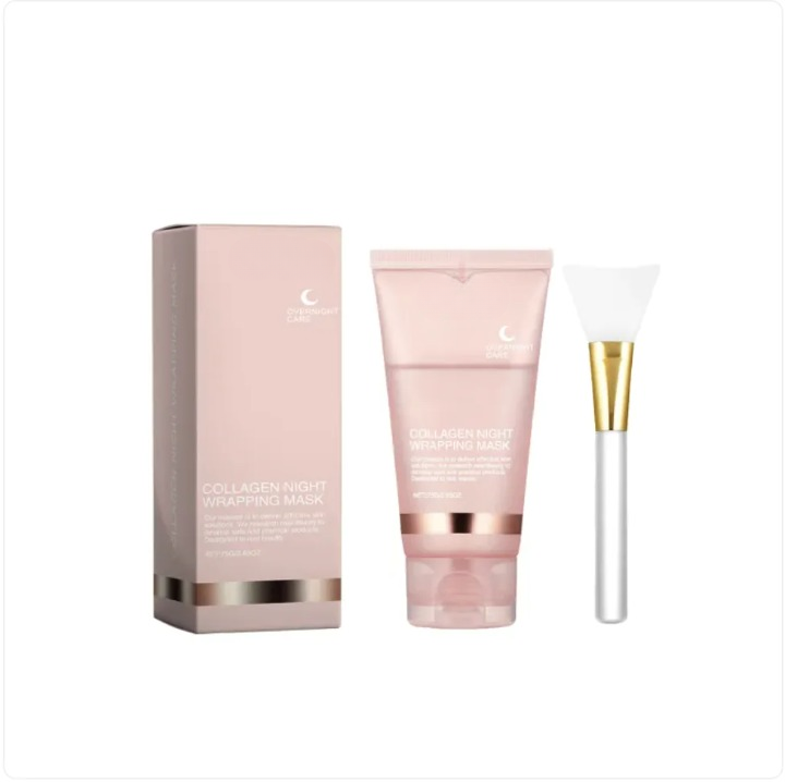 Collagen cleansing mask before and after skin