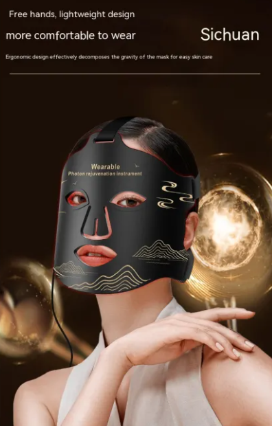 LED face mask pink gold and black gold variants