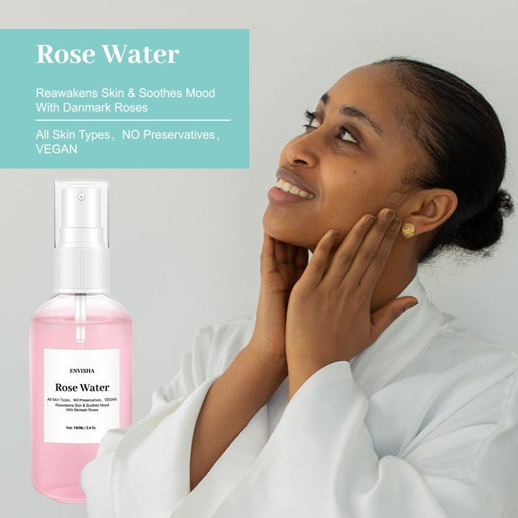 Rose water facial toner lifestyle beauty routine