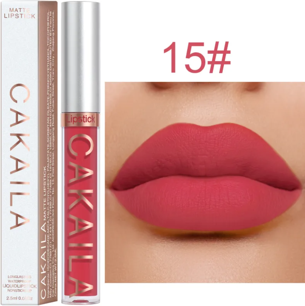 Waterproof lip gloss model wearing shades