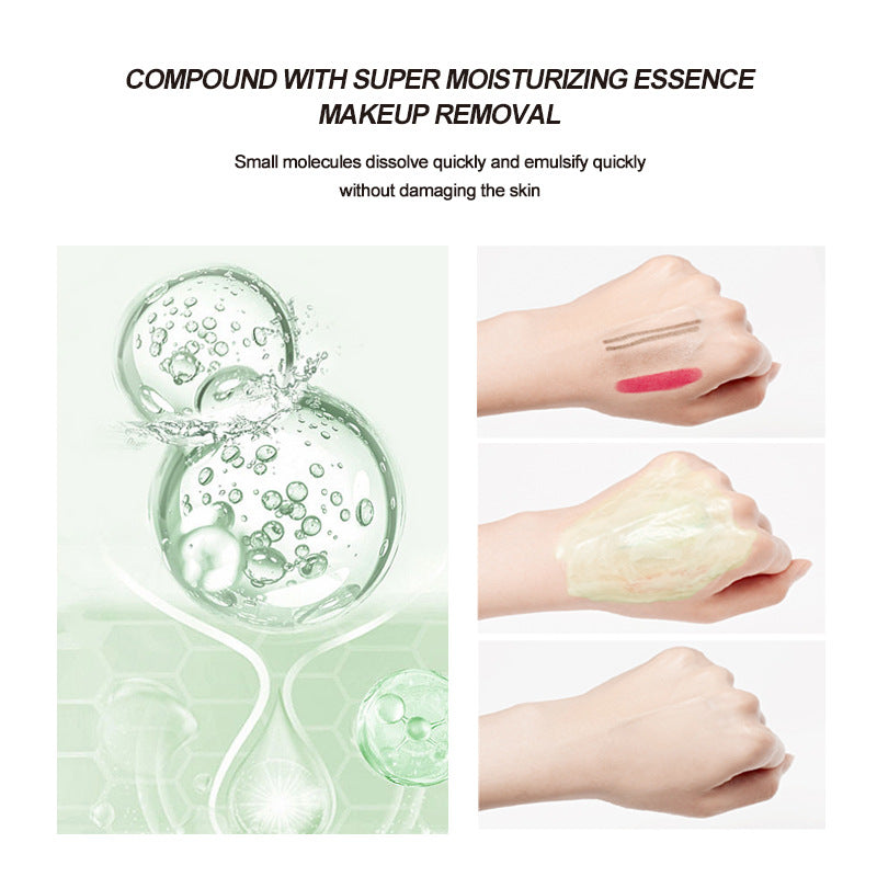 Applying deep cleansing balm to remove makeup