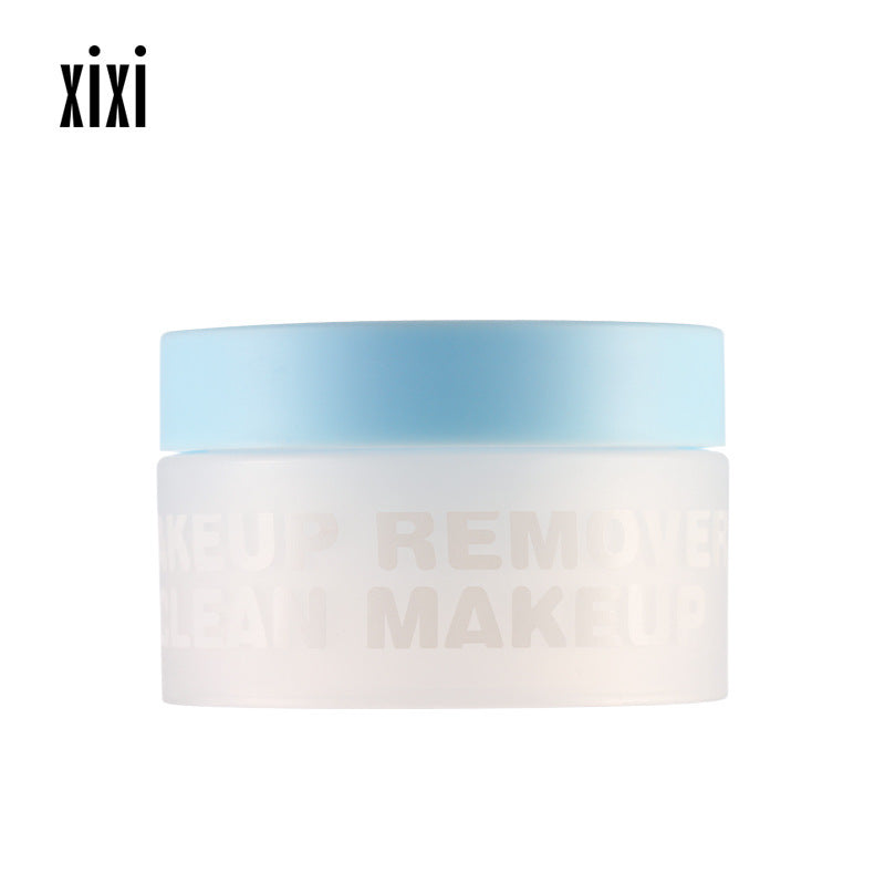 Coconut cleansing balm texture on fingertip