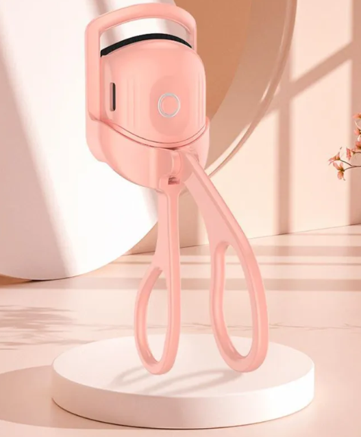 Portable Electric Heated Eyelash Curler rechargeable pink