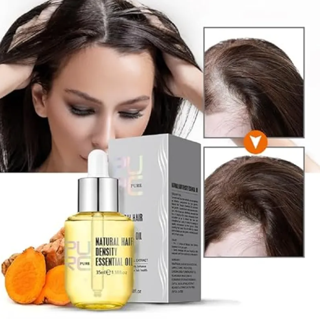 PURC hair oil before and after hair density results