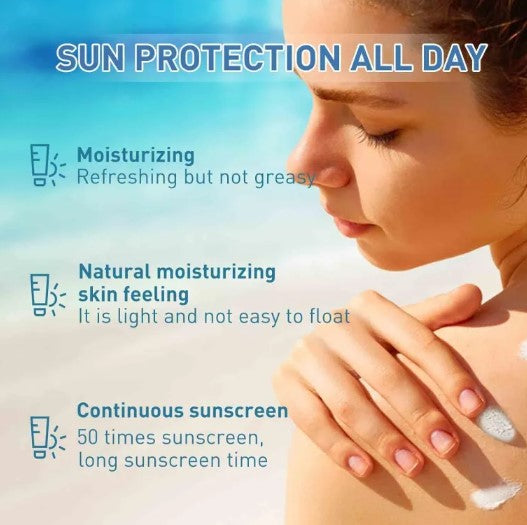SPF50+ sunscreen water-sensitive formula ingredients