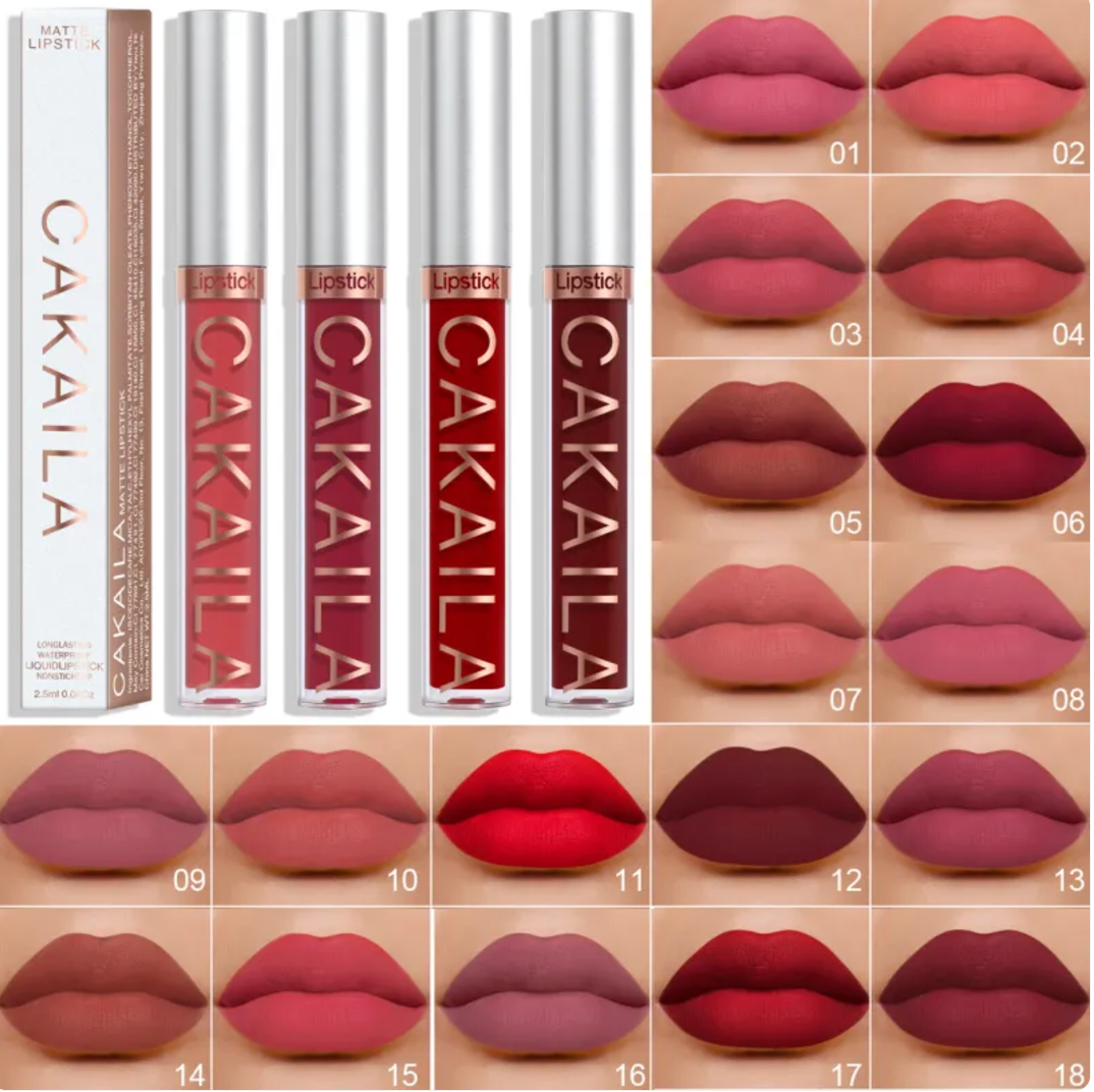 Women's waterproof lip gloss beauty flat lay