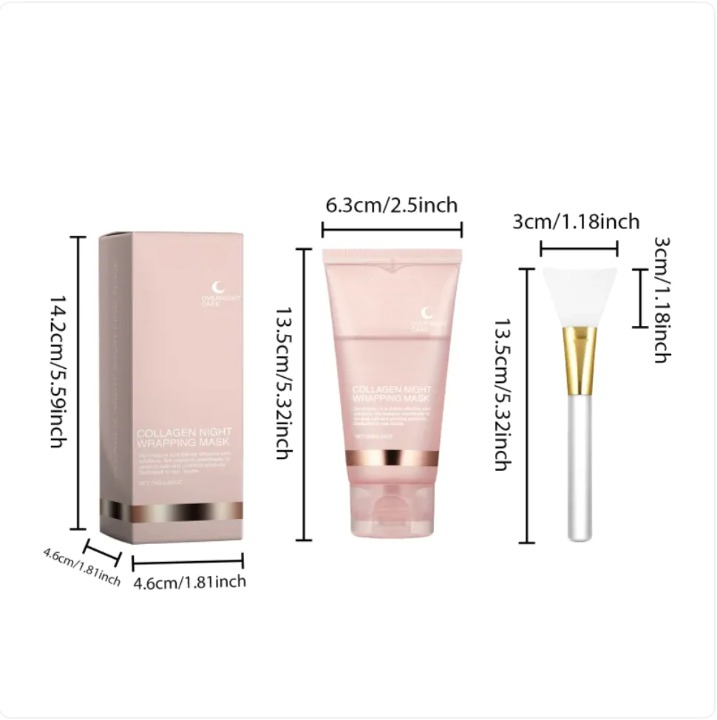 Collagen mask jar and packaging detail