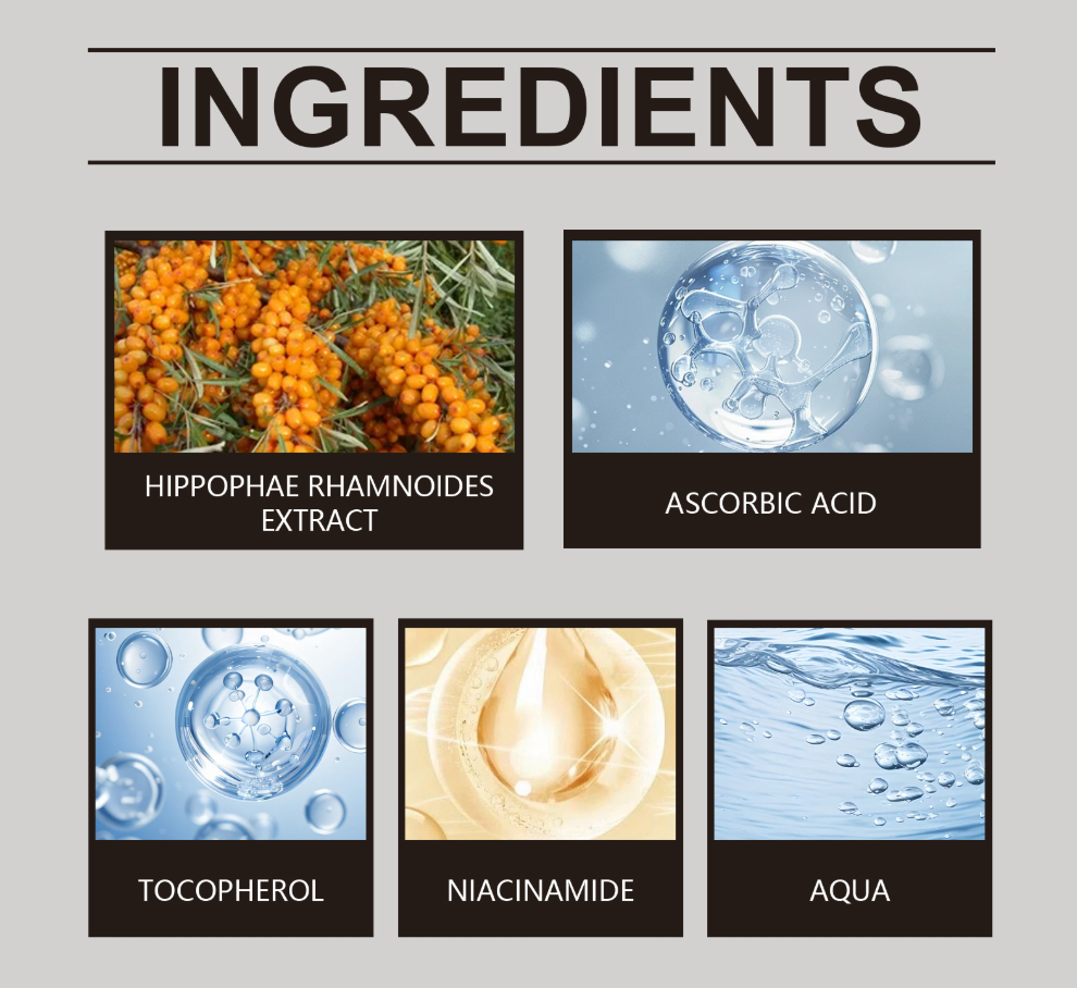 Vitamin C brightening capsules before and after glow