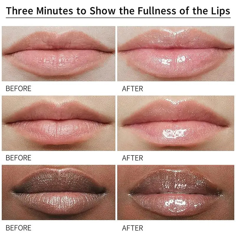 Natural Lip Plumper Set - Serum & Balm for Fullness